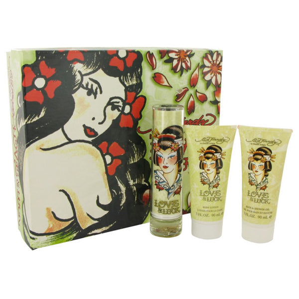 Christian Audigier Love & Luck 3pcs Gift Set 50ml EDP Spray Women