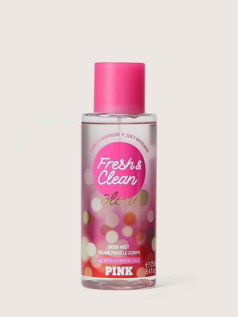 Victoria's Secret Pink Fresh & Clean GLOW Fragrance Mist 250ml Spray Women (RARE)