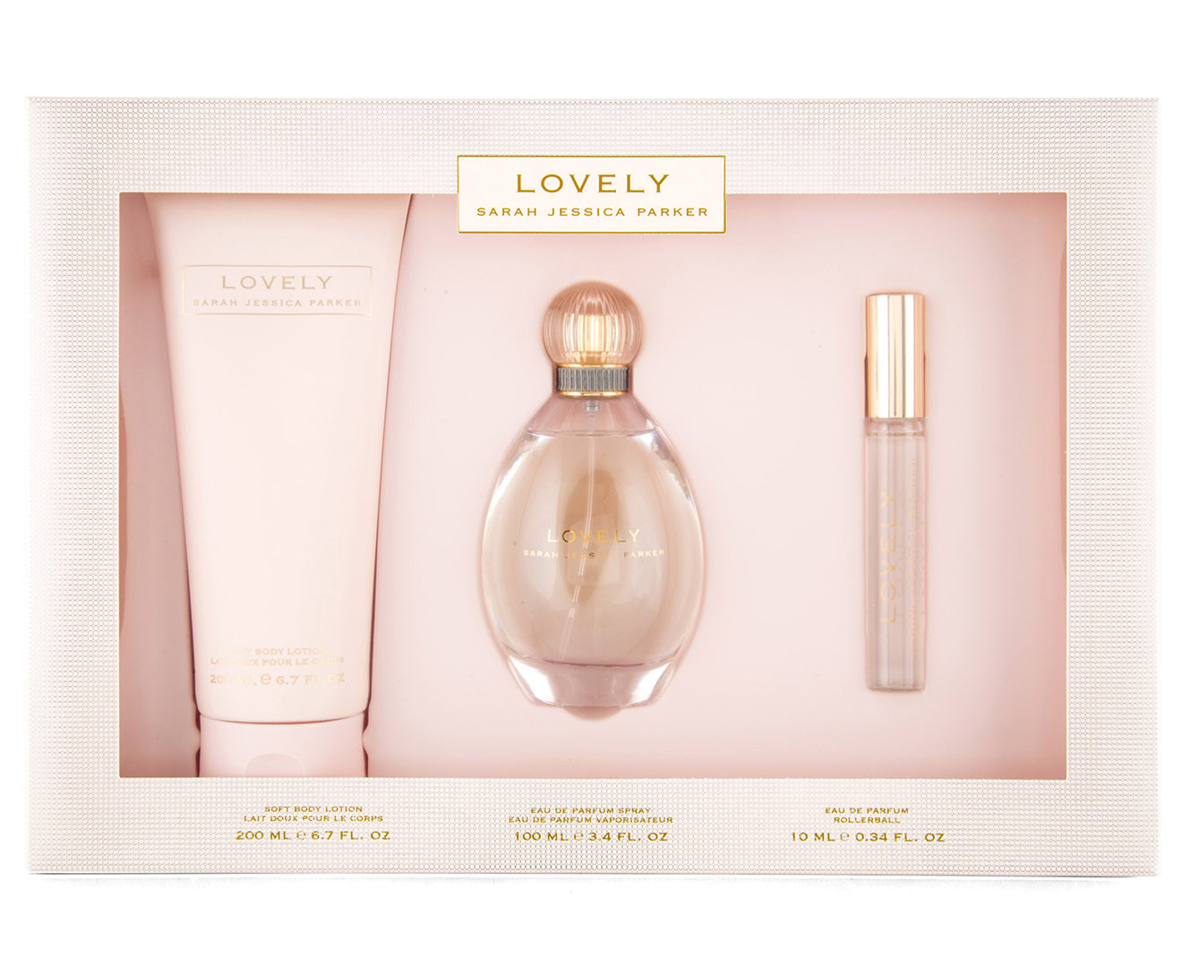 Sarah Jessica Parker Lovely (Dented Box) 3pcs Gift Set 100ml EDP Spray Women