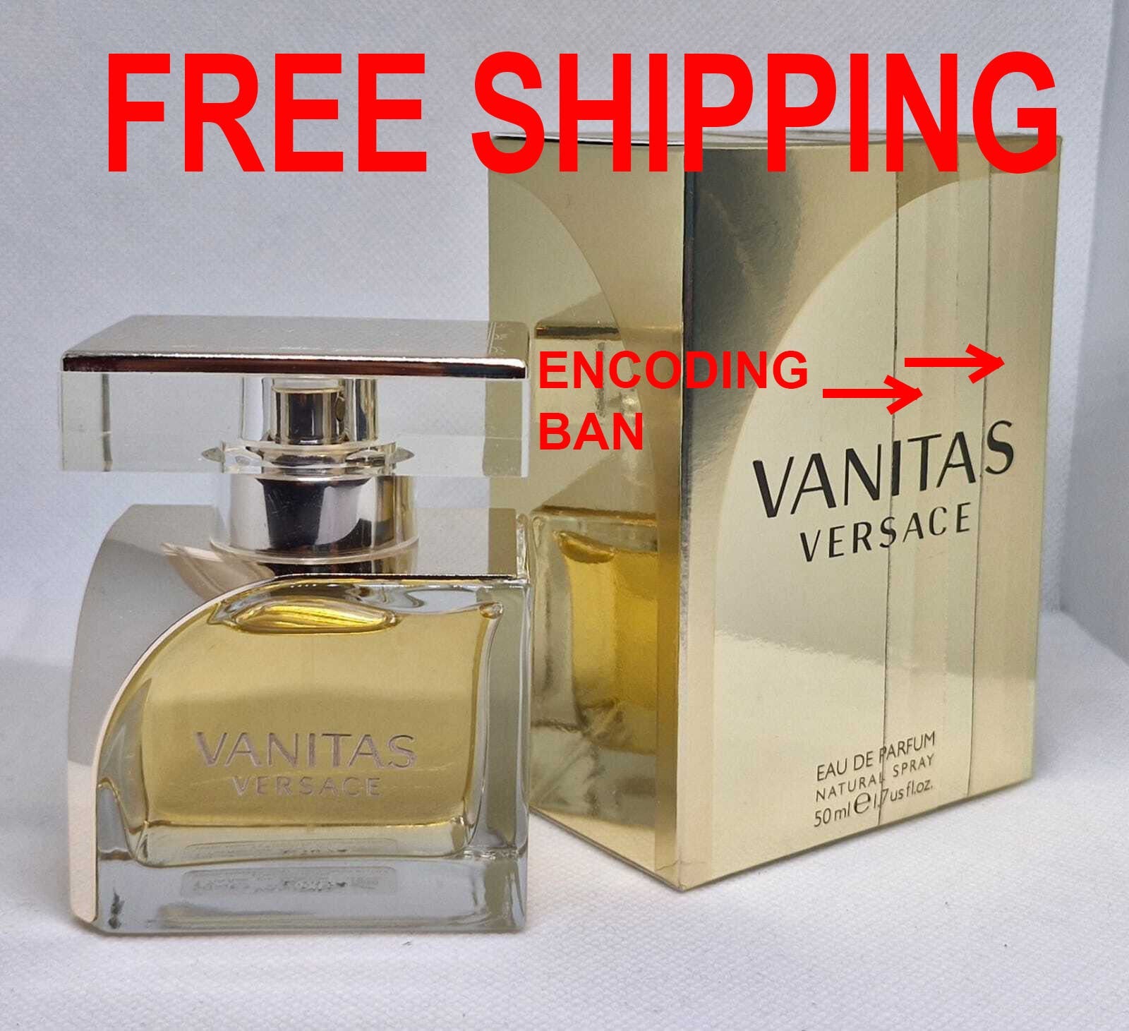 Versace Vanitas 50ml EDP Spray Women (BOX HAS ENCODING BAN) (RARE)